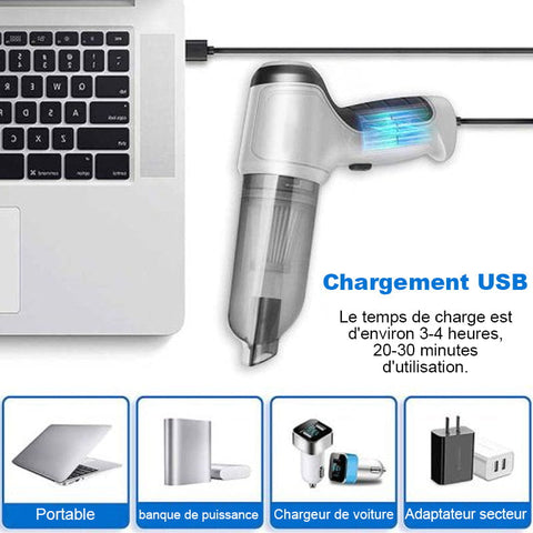 Aspirateur sans fil pour voiture rechargeable