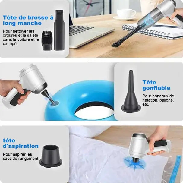 Aspirateur sans fil pour voiture rechargeable