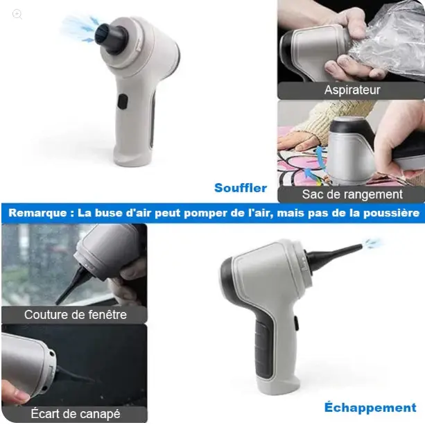 Aspirateur sans fil pour voiture rechargeable